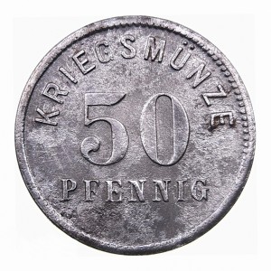 Реверс монеты Германия, 50 пфеннигов, 1917, Железо, магнетик