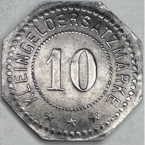 Реверс монеты Германия, 10 пфеннигов, 1917, Железо, магнетик