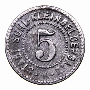 Аверс монеты Германия, 5 пфеннигов, 1917, Железо, магнетик. Форма - Круг
