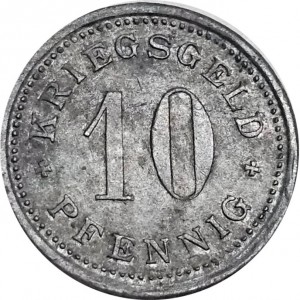 Реверс монеты Германия, 10 пфеннигов, 1917, Цинк, не магнетик. Без даты