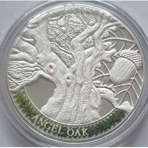 Реверс монеты Армения, 100 драмов, 2014, Старейшие деревья в мире - Дуб ангелов