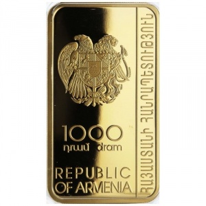 Аверс монеты Армения, 1000 драмов, 2013, Копьё Лонгина