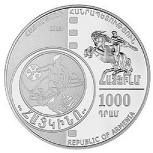 Аверс монеты Армения, 1000 драмов, 2023, 100 лет - Армянскому кино