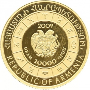Аверс монеты Армения, 10.000 драмов, 2009, Телец