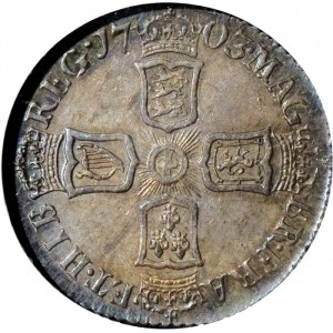 Реверс монеты Англия, 6 пенсов, 1703-1707