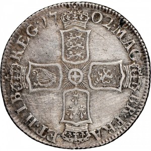 Реверс монеты Англия, 1 шиллинг, 1702