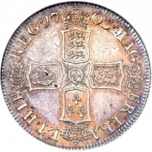 Реверс монеты Англия, 1 шиллинг, 1703-1705