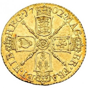 Реверс монеты Англия, ½ гинеи, 1702-1705