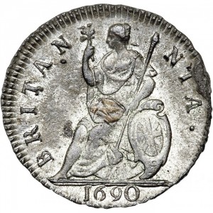 Реверс монеты Англия, 1 фартинг, 1689-1692