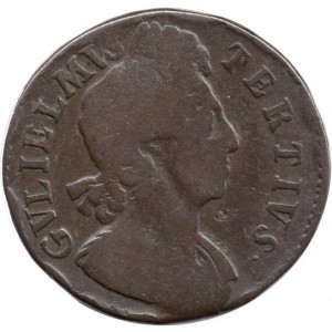 Аверс монеты Англия, ½ пенни, 1699-1701