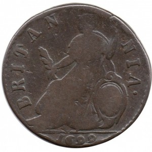 Реверс монеты Англия, ½ пенни, 1699-1701