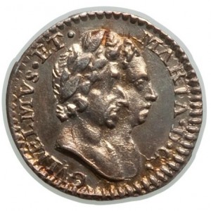 Аверс монеты Англия, 1 пенни, 1689-1694