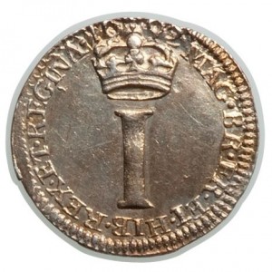 Реверс монеты Англия, 1 пенни, 1689-1694
