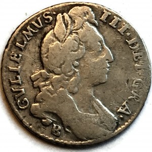 Аверс монеты Англия, 6 пенсов, 1695-1697