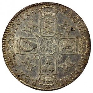 Реверс монеты Англия, 1 шиллинг, 1692-1693