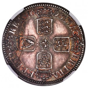 Реверс монеты Англия, 1 шиллинг, 1695-1698