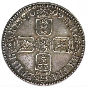 Реверс монеты Англия, 1 шиллинг, 1699-1701
