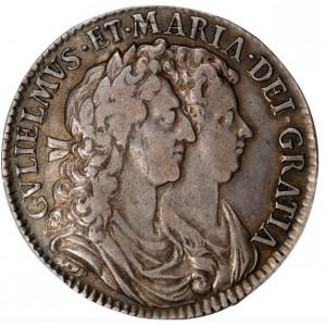 Аверс монеты Англия, ½ кроны, 1689-1690