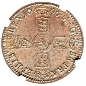 Реверс монеты Англия, ½ кроны, 1696-1697