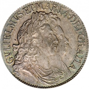 Аверс монеты Англия, 1 крона, 1691-1692