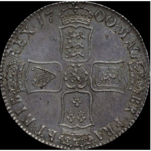 Реверс монеты Англия, 1 крона, 1696-1700