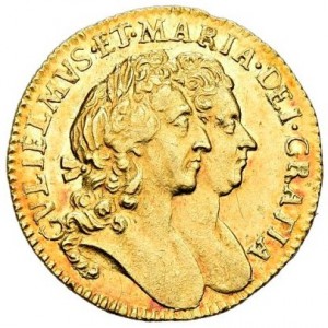 Аверс монеты Англия, ½ гинеи, 1690-1694