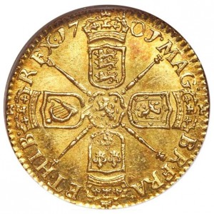 Реверс монеты Англия, ½ гинеи, 1695-1701
