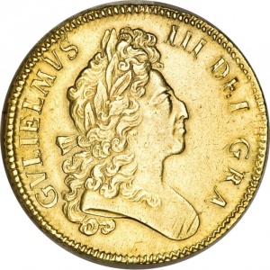 Аверс монеты Англия, 5 гиней, 1699-1700