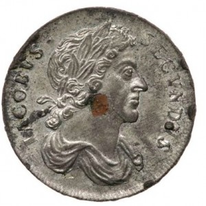 Аверс монеты Англия, ½ пенни, 1685-1687