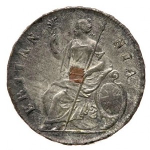 Реверс монеты Англия, ½ пенни, 1685-1687
