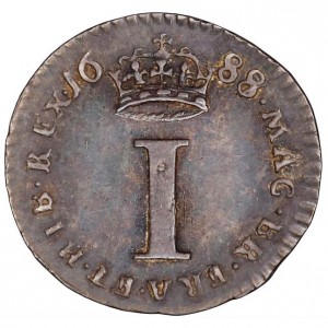 Реверс монеты Англия, 1 пенни, 1685-1688