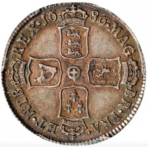 Реверс монеты Англия, 1 шиллинг, 1685-1688