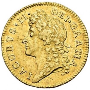 Аверс монеты Англия, ½ гинеи, 1686-1688