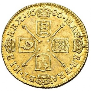 Реверс монеты Англия, ½ гинеи, 1686-1688