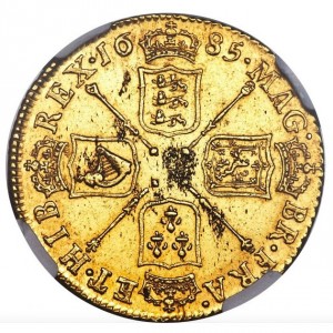 Реверс монеты Англия, 1 гинея, 1685-1686