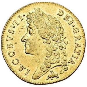 Аверс монеты Англия, 1 гинея, 1686-1688