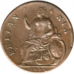 Реверс монеты Англия, ½ пенни, 1672-1675