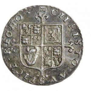 Реверс монеты Англия, 1 пенни, 1660