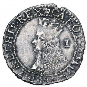 Аверс монеты Англия, 1 пенни, 1660