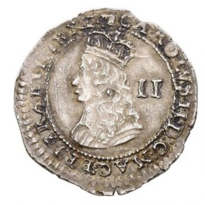 Аверс монеты Англия, 2 пенса, 1660
