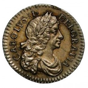 Аверс монеты Англия, 2 пенса, 1668-1684