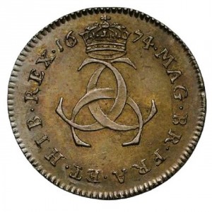 Реверс монеты Англия, 3 пенса, 1670-1684