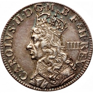 Аверс монеты Англия, 4 пенса, 1660