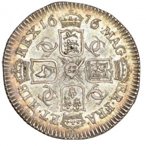 Реверс монеты Англия, 6 пенсов, 1674-1684