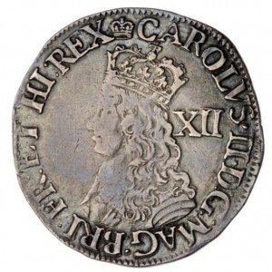 Аверс монеты Англия, 1 шиллинг, 1661