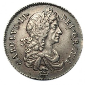Аверс монеты Англия, 1 шиллинг, 1666-1682