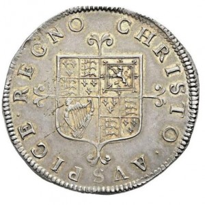 Реверс монеты Англия, ½ кроны, 1660