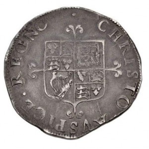 Реверс монеты Англия, ½ кроны, 1660