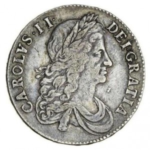 Аверс монеты Англия, ½ кроны, 1664