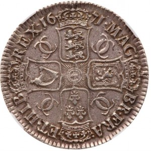 Реверс монеты Англия, 1 крона, 1664-1671